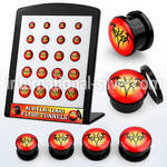 brpg184 plugs gauges acrylic body jewelry ear lobe