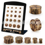 brpg202 batik wood double flare ear plugs 20pcs