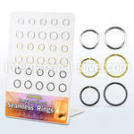 brsel11 seamless segment rings anodized surgical steel 316l nose