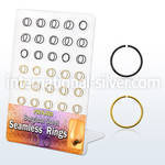 brsel7 seamless segment rings anodized surgical steel 316l nose