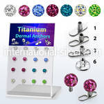 brtsa8 board w titanium g23 dermal anchors w multi crystal ball