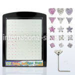 brzsmm l shape nose studs silver 925 nose