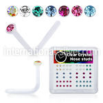 bxa28 l shape nose studs acrylic body jewelry nose