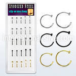 bxcln10 fake illusion body jewelry anodized surgical steel 316l nose