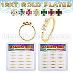 bxnhmx9 18 k plated silver seamless nose ring hoop 20g 18