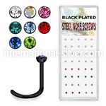 bxns5b l shape nose studs anodized surgical steel 316l nose