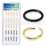 bxsegh2 pvd plating steel hinged segment hoops 25pcs