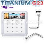 bxunl1 titanium l shaped nose studs clear press fit 16pcs