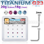 bxunl3 titanium l shaped nose studs 20g 18g color 16pcs