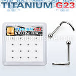 bxuns5 titanium g23 nose screws and nose studs nose  piercing