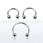 cb20b horseshoes surgical steel 316l ear lobe