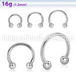 cbeb horseshoes surgical steel 316l belly button