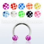 cbebck horseshoes surgical steel 316l with acrylic parts belly button