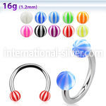 cbebe horseshoes surgical steel 316l with acrylic parts belly button