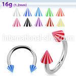 cbeben horseshoes surgical steel 316l with acrylic parts belly button