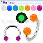 cbeglb horseshoes surgical steel 316l with acrylic parts belly button