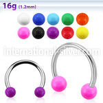 cbesab horseshoes surgical steel 316l with acrylic parts belly button