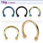cbetb2 horseshoes anodized surgical steel 316l belly button