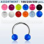 cbeuvb horseshoes surgical steel 316l with acrylic parts belly button