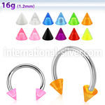 cbeuvcn horseshoes surgical steel 316l with acrylic parts belly button