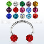 cbfr5 horseshoes surgical steel 316l belly button