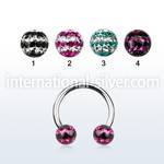 cbfr5d horseshoes surgical steel 316l belly button