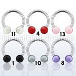 cbpr horseshoes surgical steel 316l with acrylic parts belly button