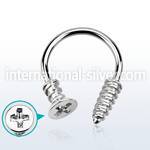 cbscw horseshoes surgical steel 316l ear lobe