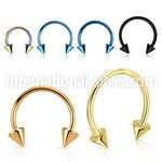 cbt20cn horseshoes anodized surgical steel 316l eyebrow