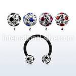 cbtfr6a horseshoes anodized surgical steel 316l belly button