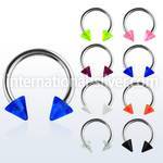 cbvcn5 horseshoes surgical steel 316l with acrylic parts belly button