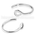 clnh20 surgical steel non piercing clipon nose hoop