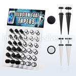 dacb116 cheaters  illusion plugs and tapers acrylic body jewelry belly button