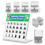 dacb130 cheaters  illusion plugs and tapers surgical steel 316l ear lobe