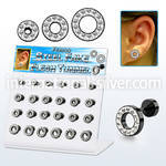 dacb142 cheaters  illusion plugs and tapers anodized surgical steel 316l ear lobe