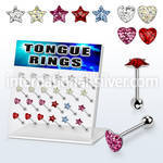 dacb36 straight barbells surgical steel 316l tongue