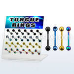 dacb7 straight barbells anodized surgical steel 316l tongue
