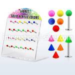 dacb97 labrets lip rings surgical steel 316l with acrylic parts labrets chin