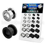 dapg10 tunnels gauges anodized surgical steel 316l ear lobe