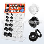 dapg12 tunnels gauges acrylic body jewelry ear lobe