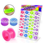 dapg33 tunnels gauges silicon body jewelry ear lobe