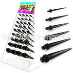 dapg46a board of black acrylic taper with double rubber o ring