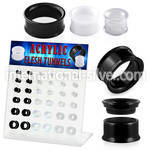 dapg68b tunnels gauges acrylic body jewelry ear lobe