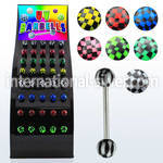 dbbdx5 straight barbells surgical steel 316l with acrylic parts tongue