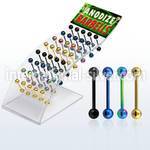 dbbt straight barbells anodized surgical steel 316l tongue
