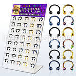 dbjmx6 horseshoes anodized surgical steel 316l belly button