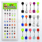 dbnedi2 micro curved barbells surgical steel 316l with acrylic parts eyebrow