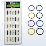 dcrtes hoops captive rings anodized surgical steel 316l nose