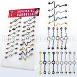 dind21 straight barbells anodized surgical steel 316l 
