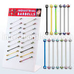 dind2 straight barbells anodized surgical steel 316l 